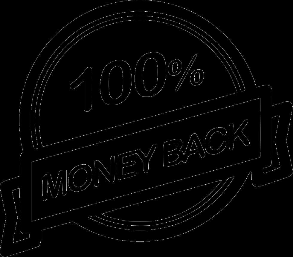 100 Percent Money Back Guarantee Stamp PNG with transparent background