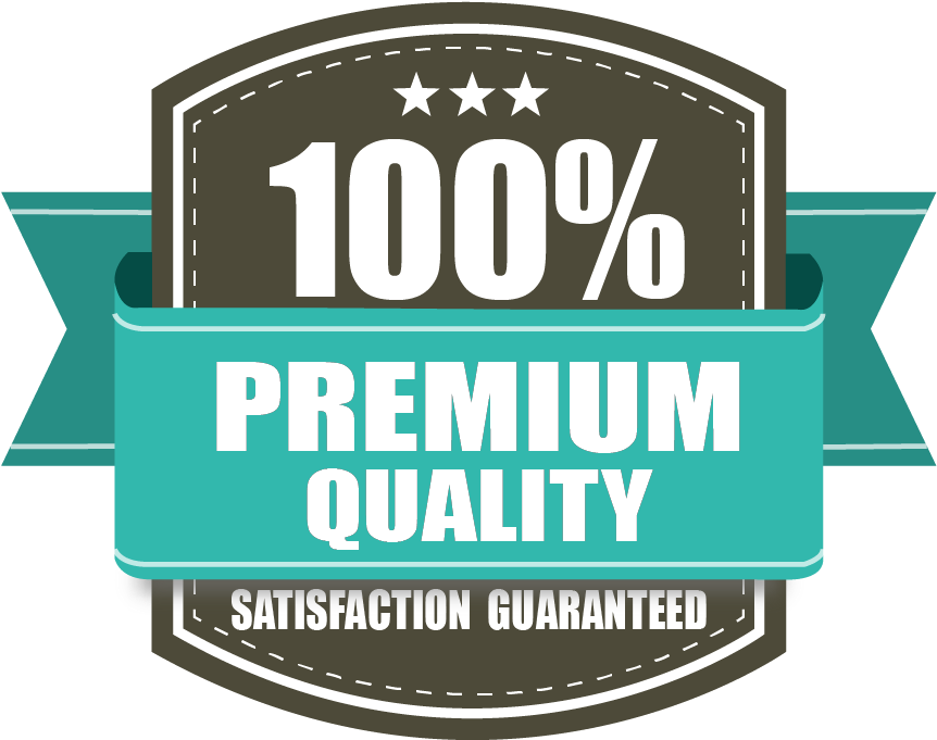 100 Percent Premium Quality Satisfaction Guarantee Badge