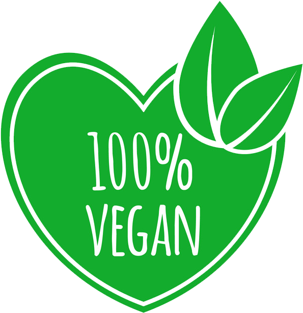 100 Percent Vegan Heart Logo