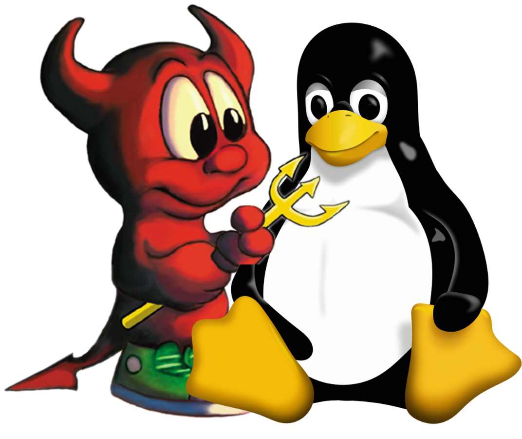 1086px Tux And Beastie - Tux Linux, HD Png Download PNG with transparent background