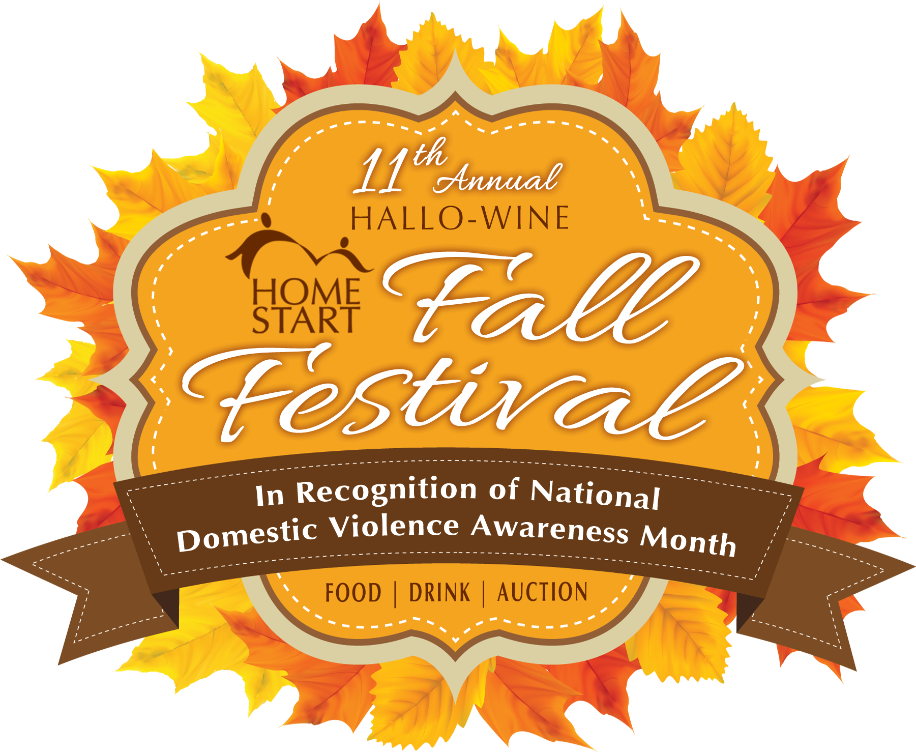 11th Annual Hallo Wine Fall Festival Poster PNG with transparent background