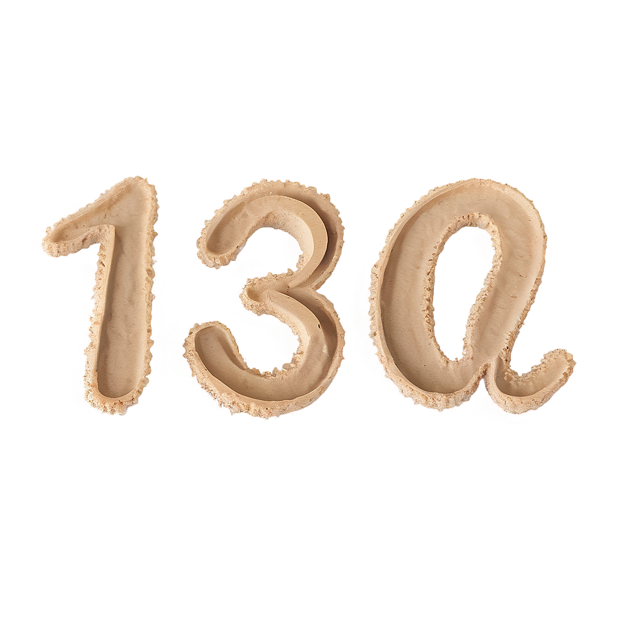 123 In Sand Writing Effect Png Cov