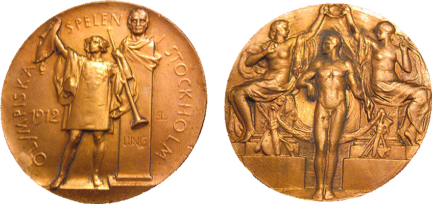 1912 Stockholm Winner's Medals, 1912 Stockholm Prize - 1912 Solid Gold Olympic Medal, HD Png Download PNG with transparent background