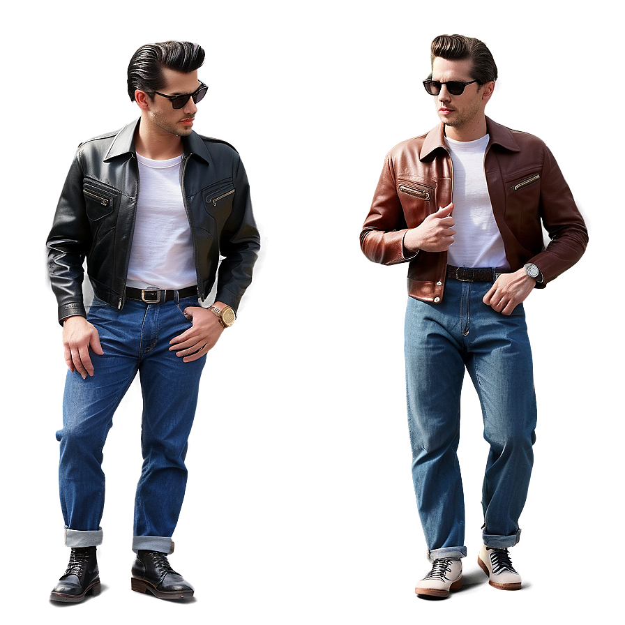 1950s Greaser Fashion Styles Png 30