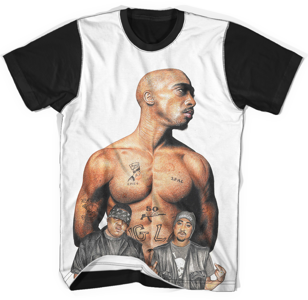 2 Pac Themed T Shirt Design