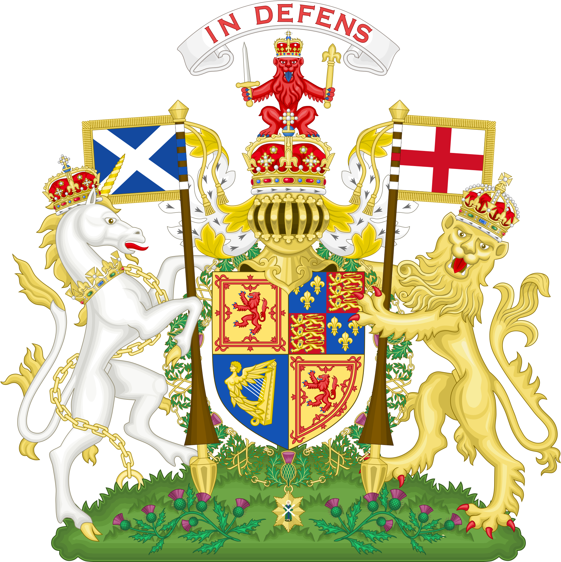 2000px Coat Of Arms Of Scotland 1603 1649 - Scotland Coat Of Arms, HD Png Download PNG with transparent background