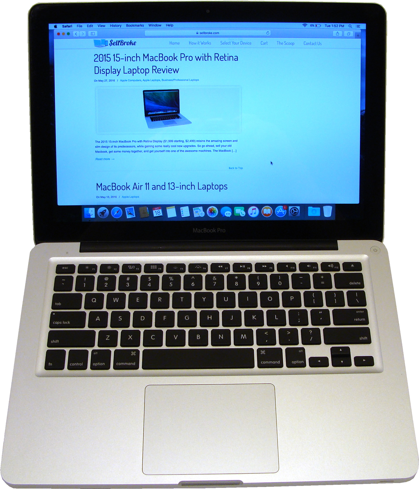2015 Mac Book Pro Retina Display Review PNG with transparent background