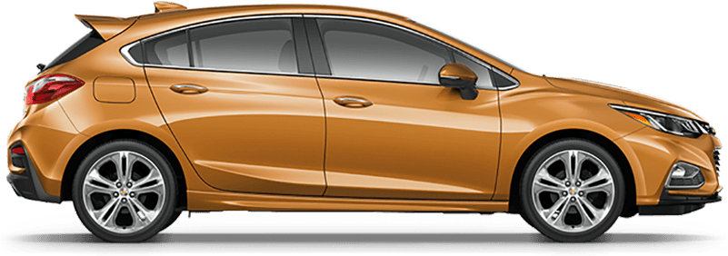 2017 Chevrolet Cruze Hatchback On White Background - Chevrolet Cruze Side View, HD Png Download PNG with transparent background