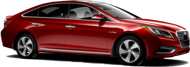 2017 Hyundai Sonata Hybrid Red, HD Png Download PNG with transparent background
