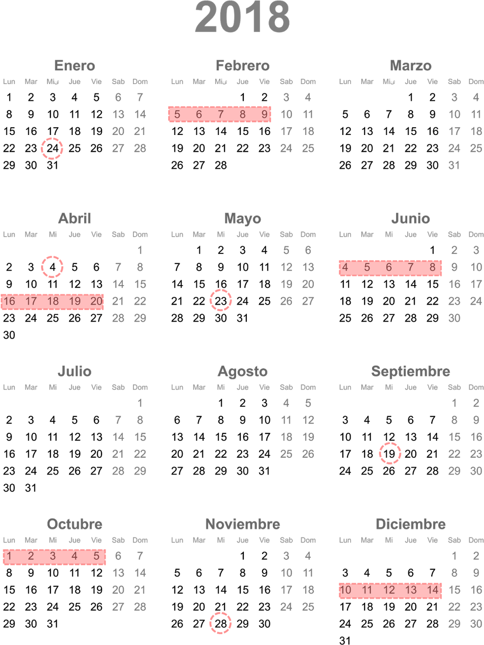 Calendario Exámenes Aula Mentor - Norway Week Calendar 2018, HD Png Download PNG image with a transparent background, free high-resolution download
