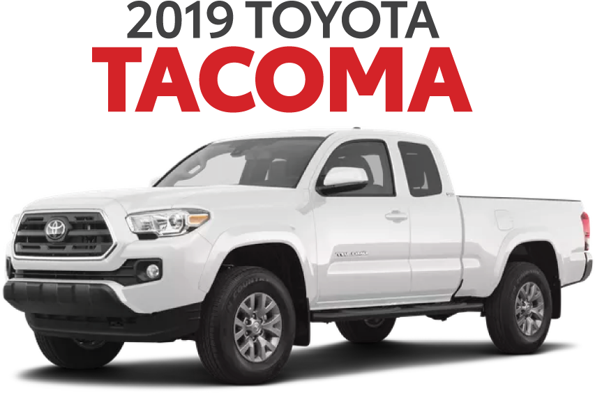 2019 Toyota Tacoma White Pickup Truck