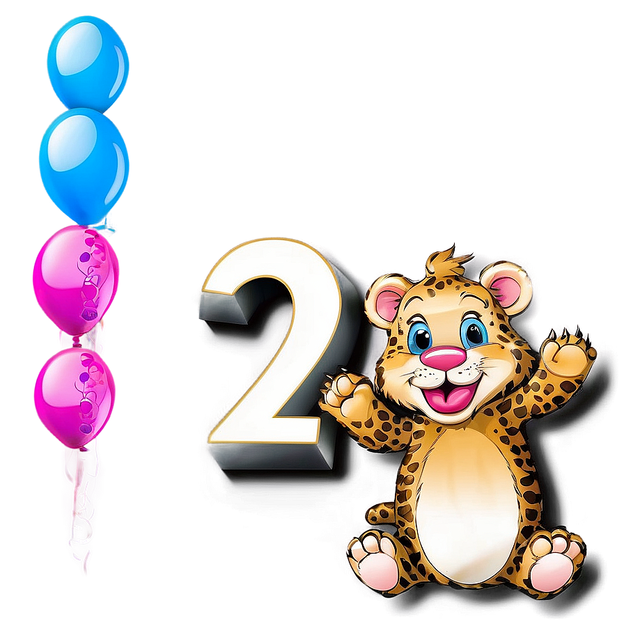 2nd Birthday Animal Characters Png Jgm97