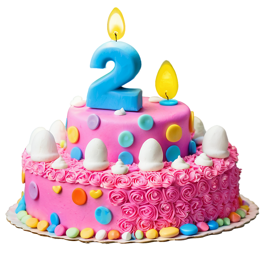 2nd Birthday Celebration Cake Png 73