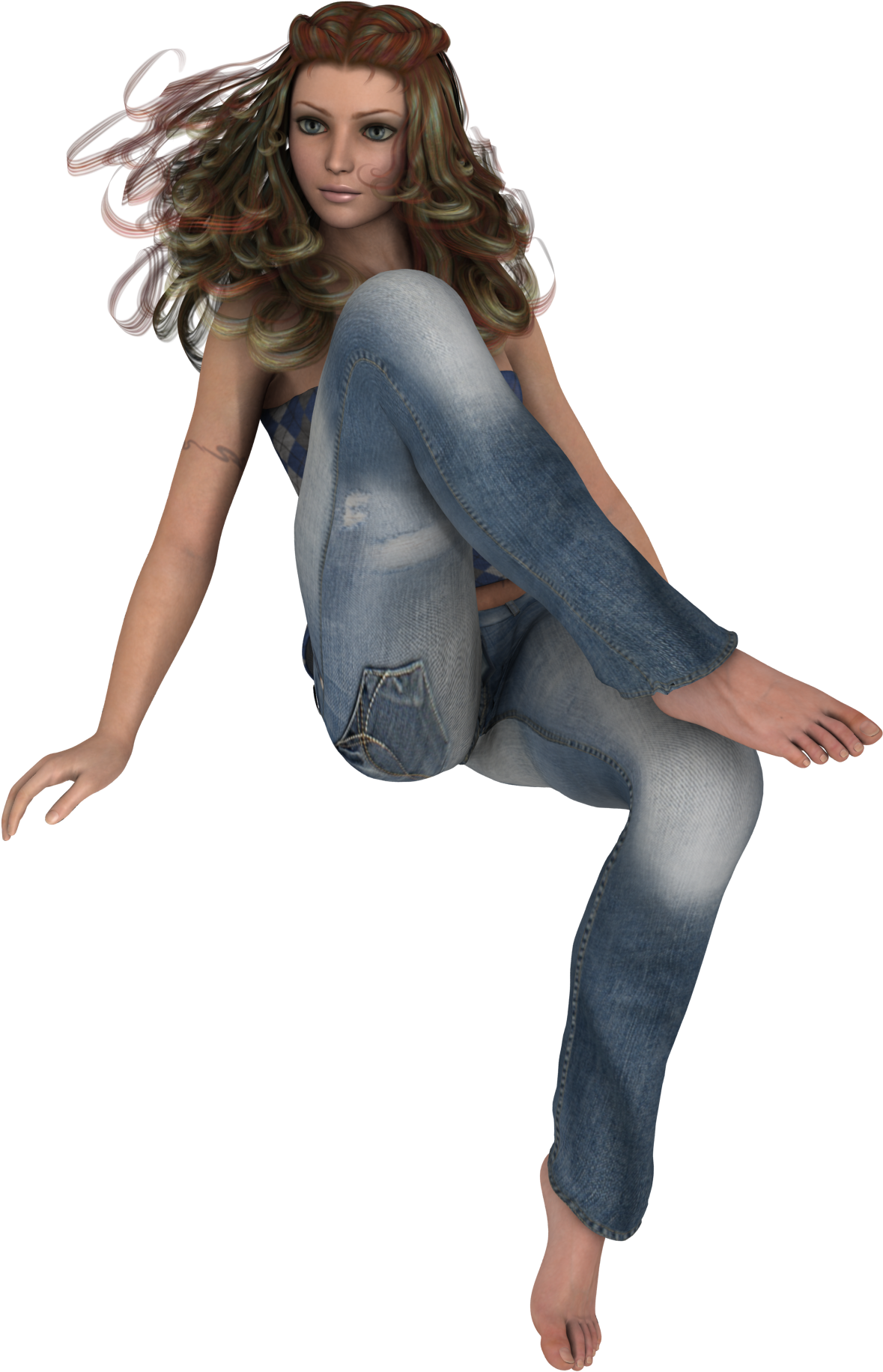 3d Girl Model Png, Transparent Png PNG with transparent background