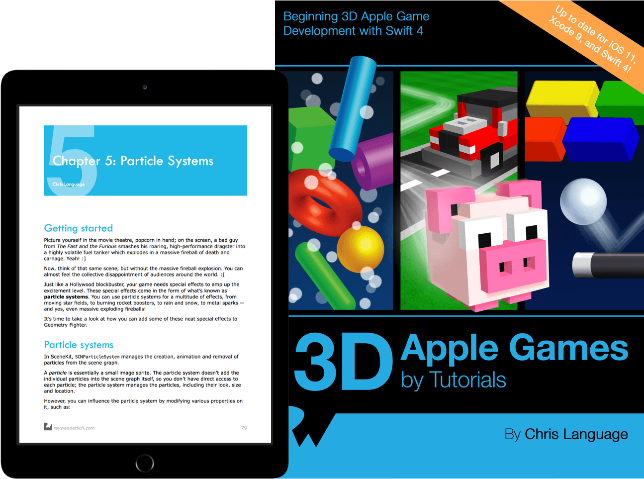 3 D Apple Game Development Book Cover PNG with transparent background