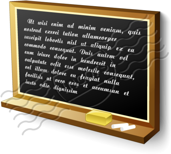 3 D Blackboard Illustration