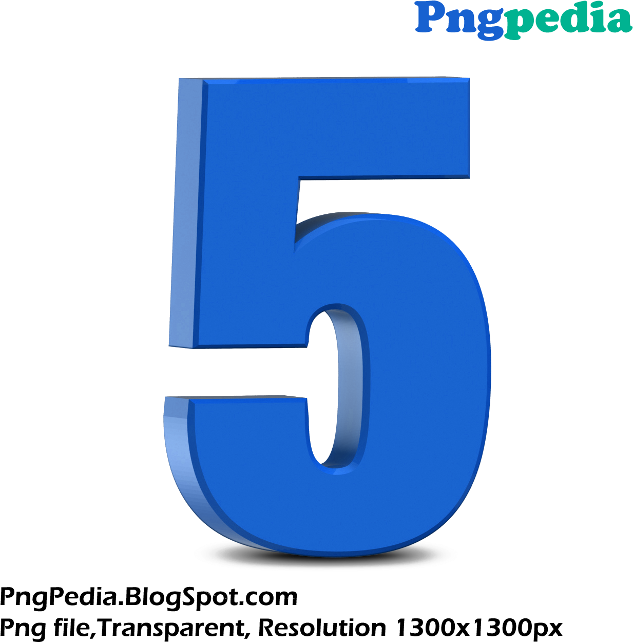 3 D Blue Number5