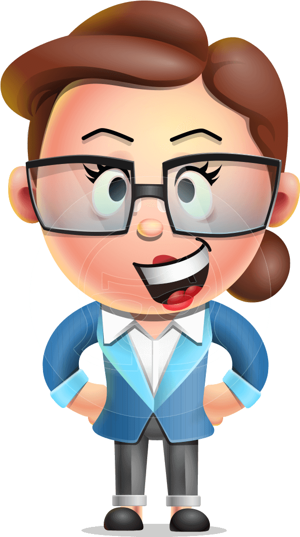 3 D Cartoon Businessman Character PNG with transparent background