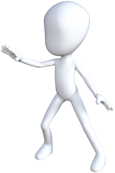 3 D Character Presenting Pose PNG with transparent background