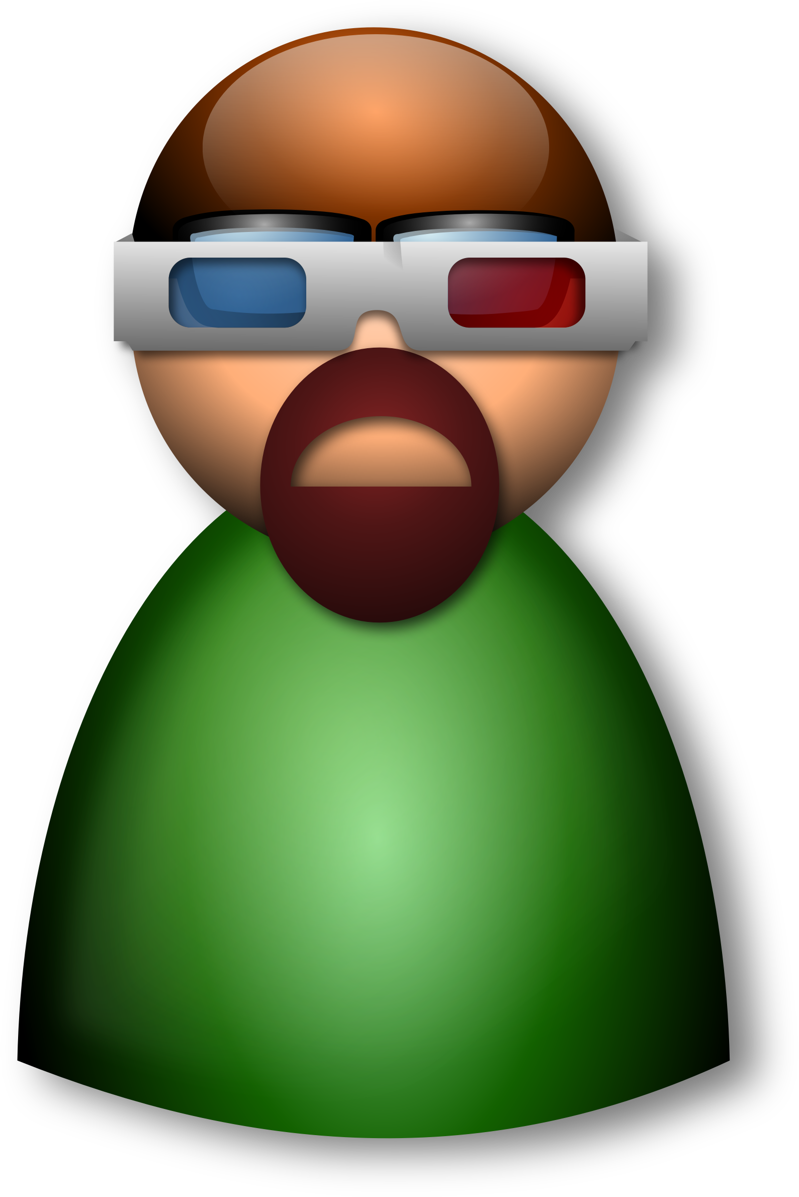 3 D Character With3 D Glasses