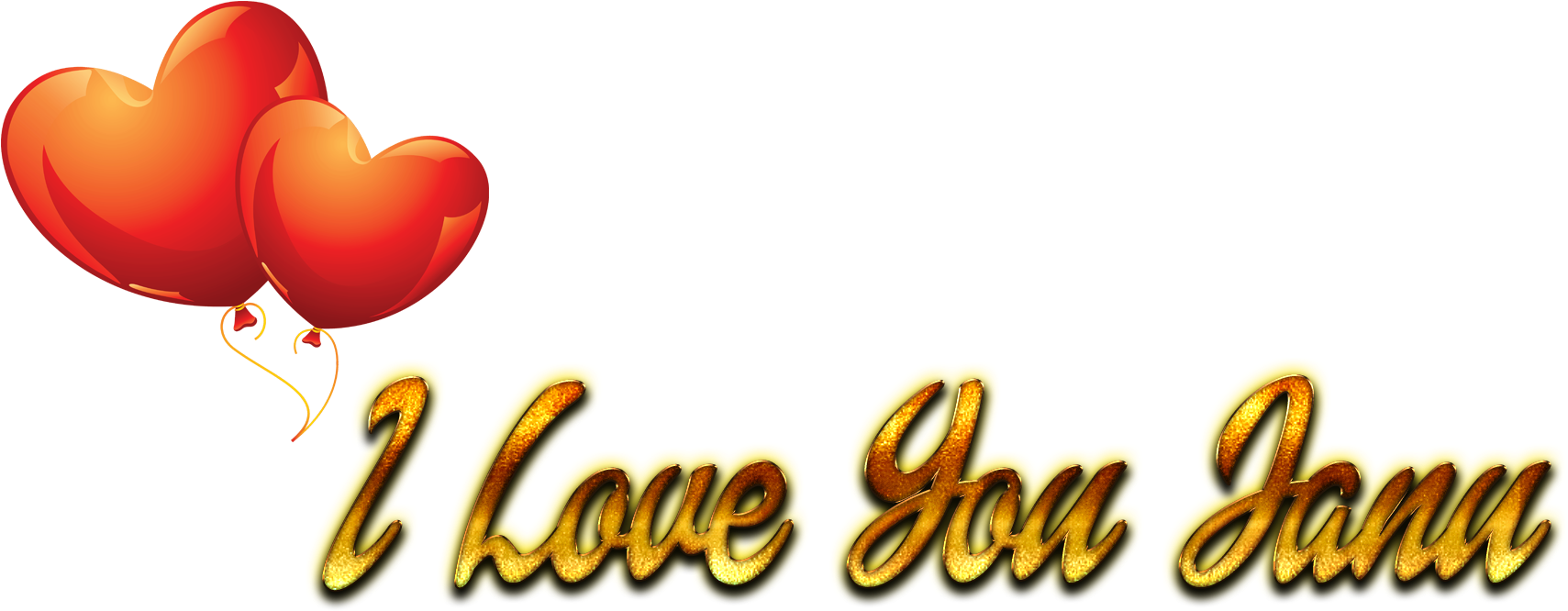 I Love You Janu Heart Png, Transparent Png PNG with transparent background