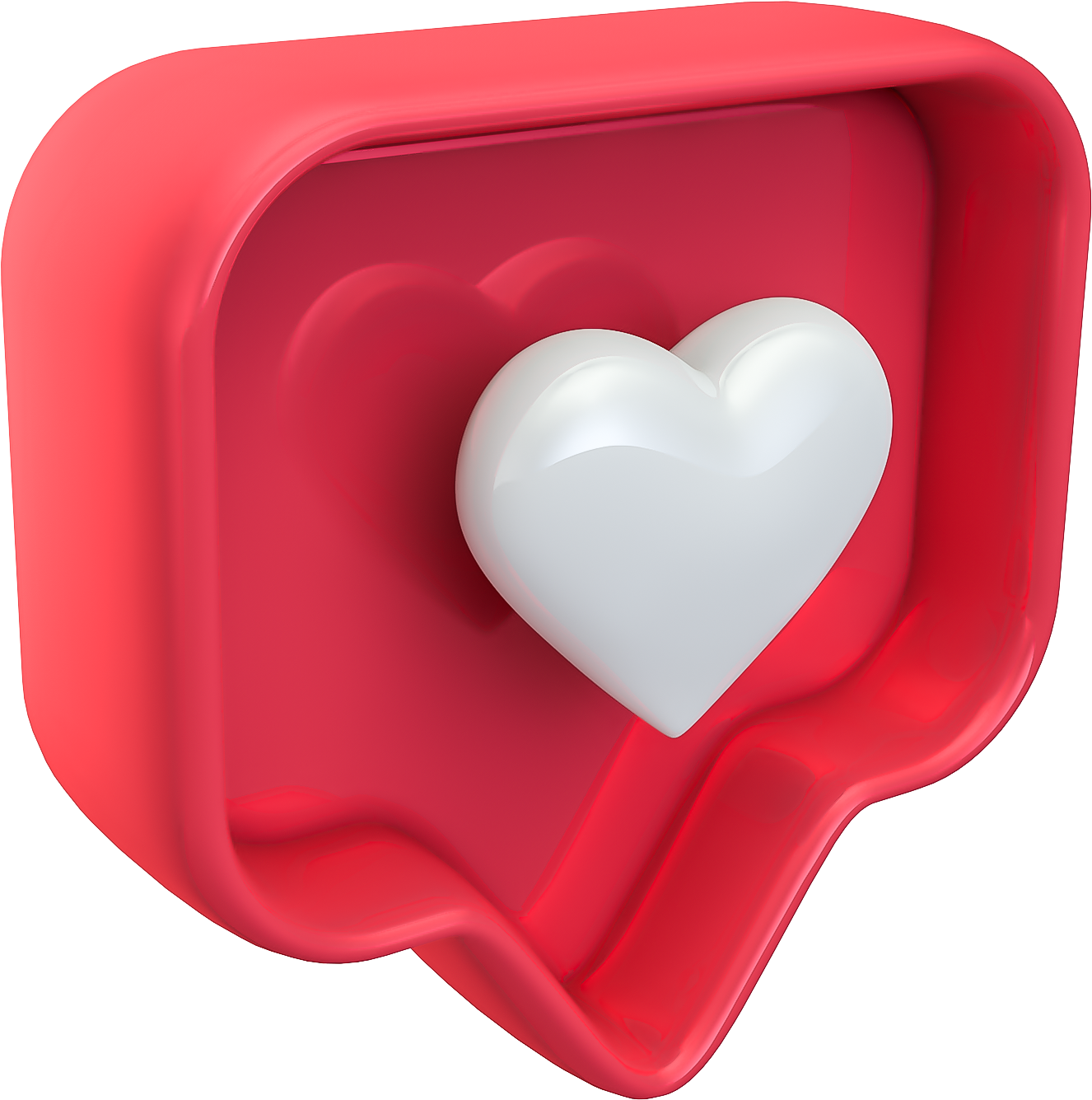 3 D Heart Encasedin Red