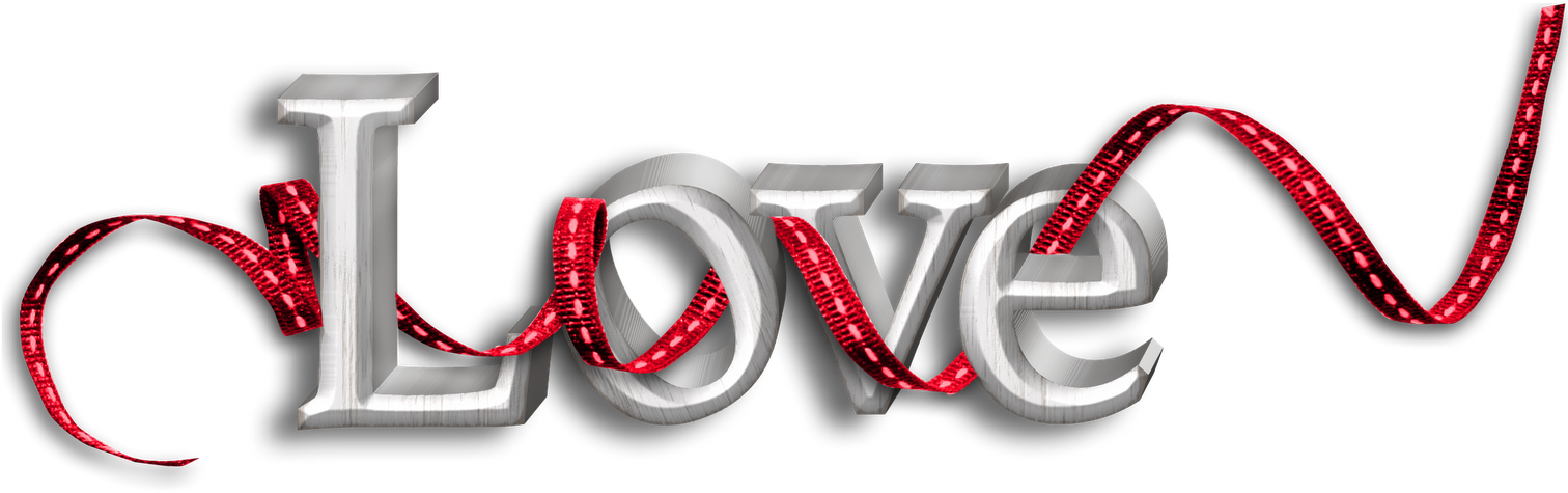 3 D Love Text Design