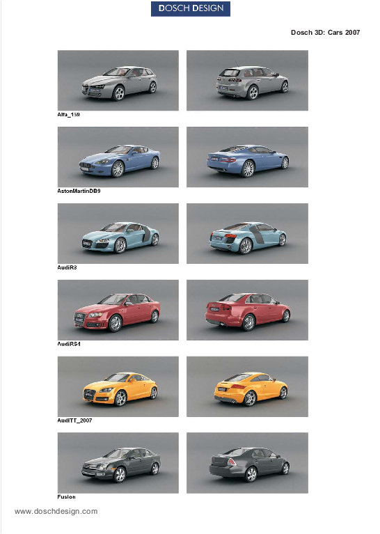 3 D Model Car Collection Dosch Design PNG with transparent background