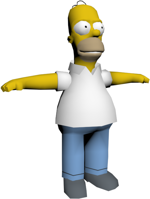 3 D Model Homer Simpson Standing