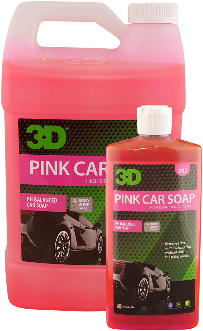 3 D Pink Car Soap Products PNG with transparent background