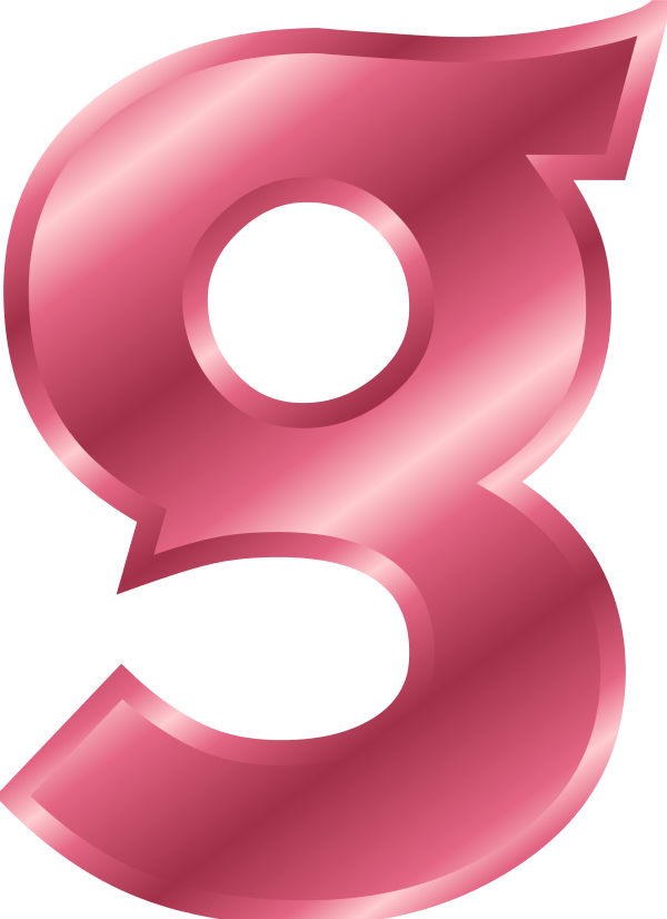 3 D Pink Letter G