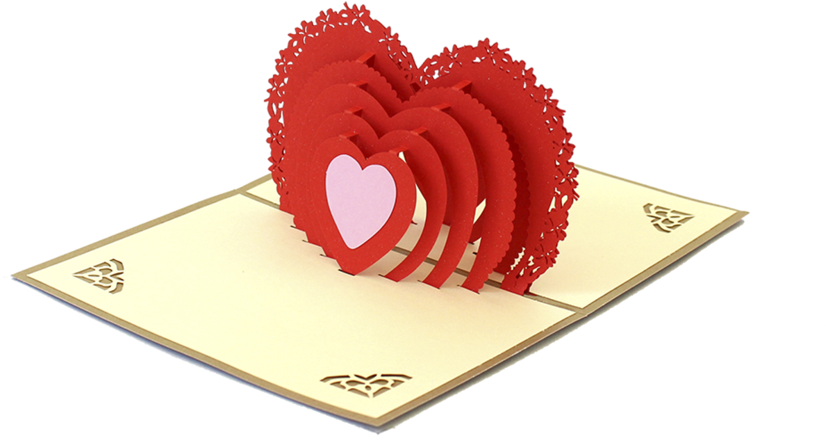 3 D Pop Up Heart Card