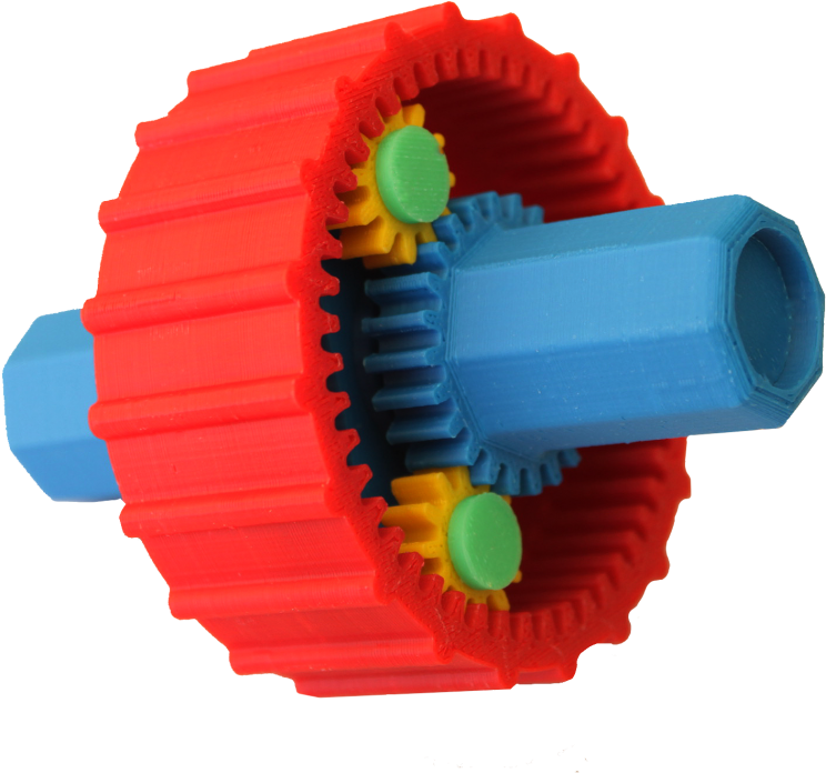 3 D Printed Colorful Gears