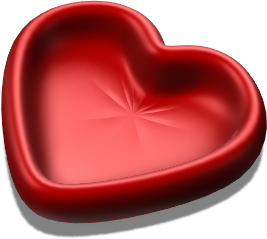 3 D Red Heart Shape