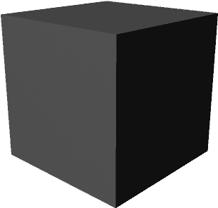 3 D Rendered Black Cube