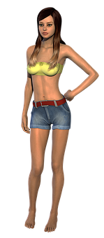 3 D Rendered Female Character