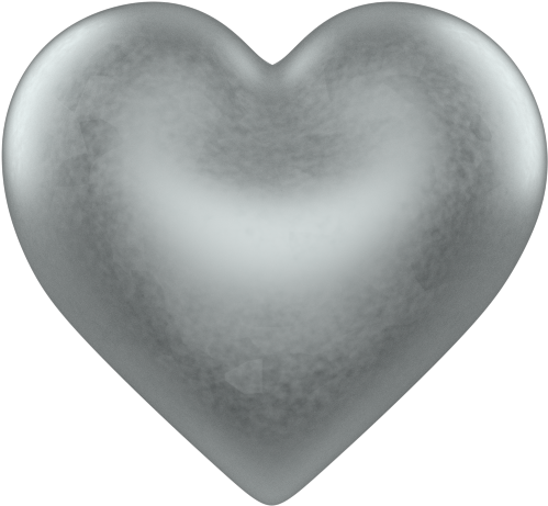 Silver 3d Love Heart With Transparent Background Valentine - Silver Heart Clipart, HD Png Download PNG with transparent background