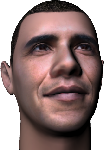 3 D Rendered Portraitof Man Smiling