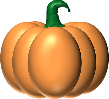 3 D Rendered Pumpkin PNG with transparent background