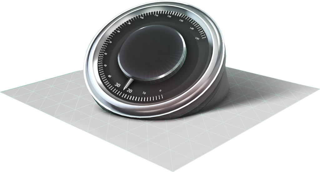 3 D Security Safe Dial Rendering