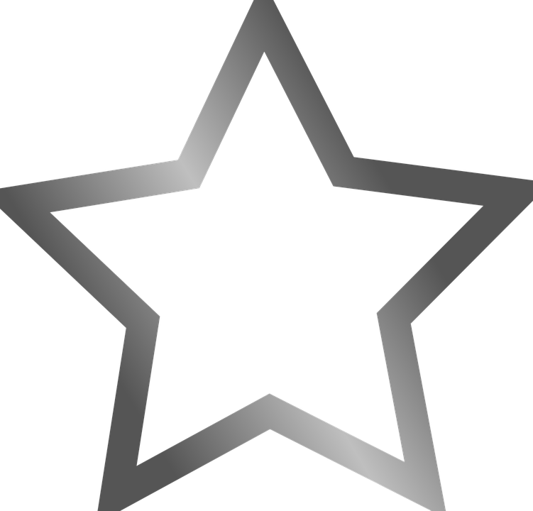 Star, Favorite, Bookmark, Gray, Grey - Star Vector Outline, HD Png Download PNG with transparent background