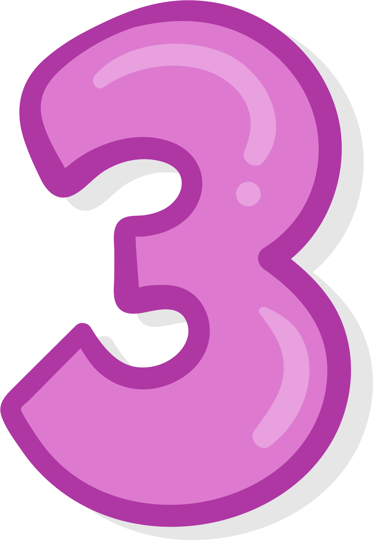 3 Number Png Photo - Purple Number 3 Transparent, Png Download