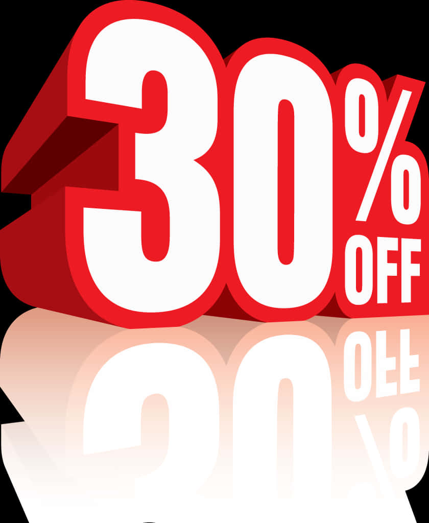 30 Percent Discount Promotion PNG with transparent background