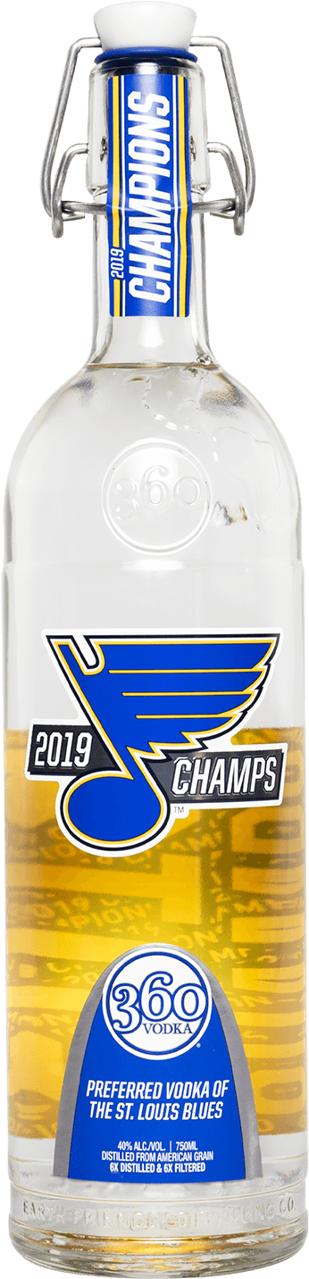 360 Vodka St Louis Blues Champions Edition Bottle