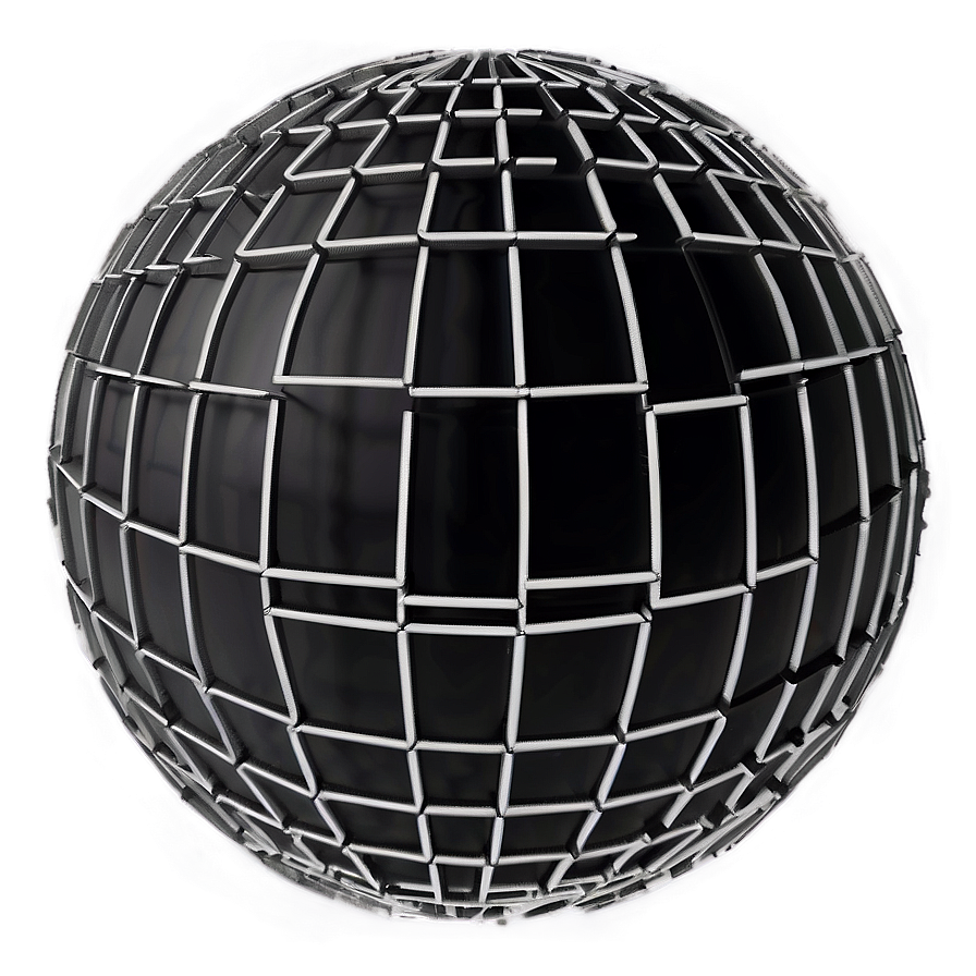 3d Black And White Globe Png 39