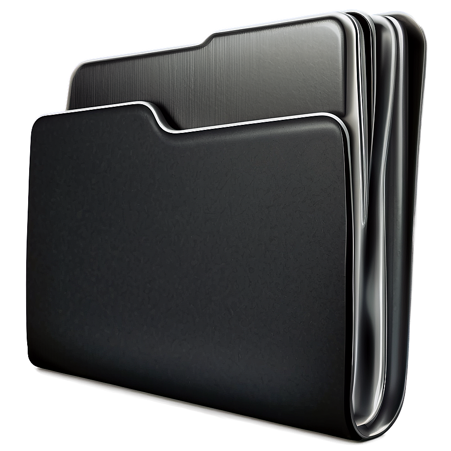 3d Black Folder Icon Png Gyi48