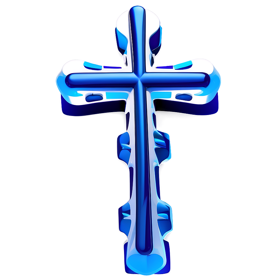 3d Blue Cross Visualization Png 92