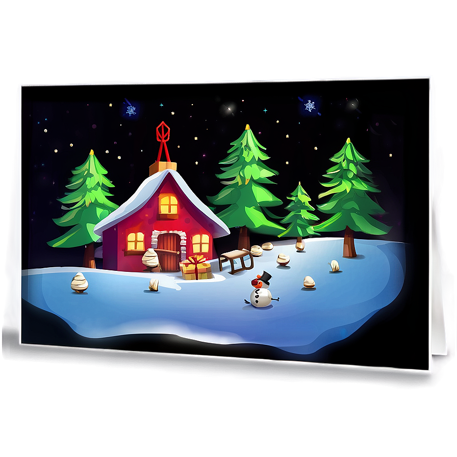 3d Christmas Card Png Xnv