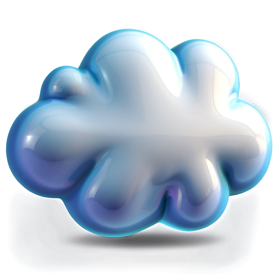 3d Cloud Emoji Png 55