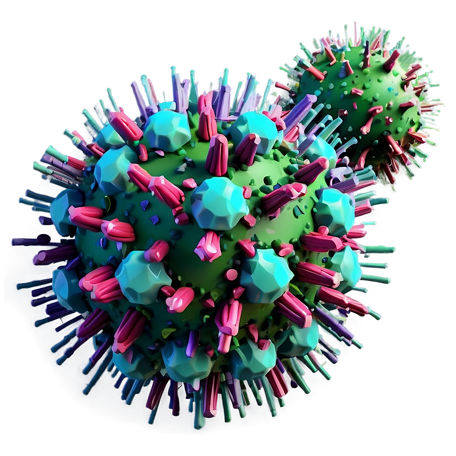 3D Coronavirus Model PNG 60 PNG with transparent background